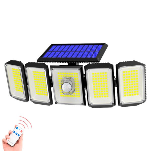 Outdoor solar light, no batteries needed to a night security light. Solar panel and light body are designed separately, with 16ft electric wire.